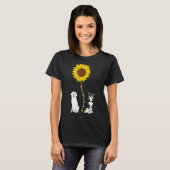 Du bist Sonnenblume, mein Niedlicher Mops Hundebes T-Shirt (Vorne ganz)