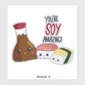 Du bist Soy Phantastisch Kawaii Sushi Maki Rolls Aufkleber (Blatt)