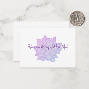 Du bist stark und schön: Florale Affirmation Mitteilungskarte
