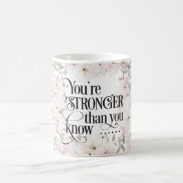 "Du bist stärker als... Christliche Blüte/Bibel Kaffeetasse