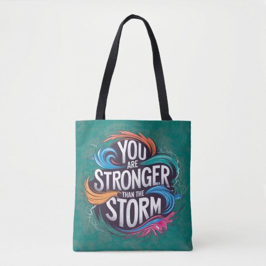 Du bist stärker als der Sturm Tasche (Vorderseite)
