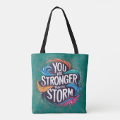 Du bist stärker als der Sturm Tasche (Rückseite)