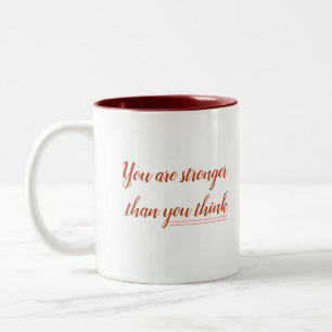 Du bist stärker als du denkst Design-Kaffeetasse Zweifarbige Tasse