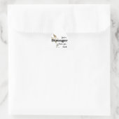 Du bist stärker als du denkst dreieckiger aufkleber (Tasche)