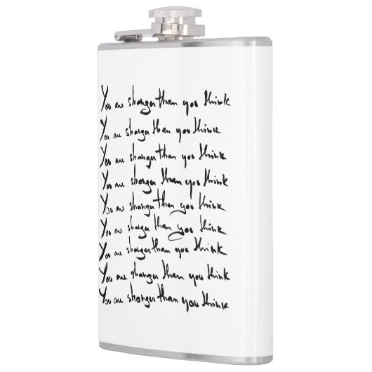 Du bist STÄRKER, als du denkst! Flachmann (Links)