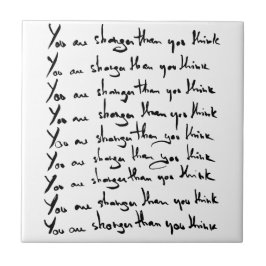 Du bist STÄRKER, als du denkst! Fliese