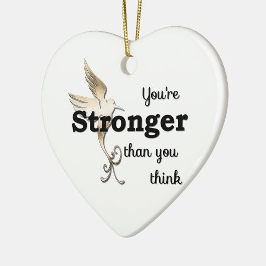Du bist stärker als du denkst keramikornament (Links)
