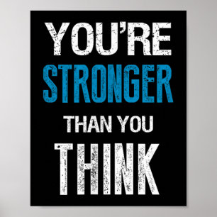 Du bist stärker als du denkst Motivierend Poster
