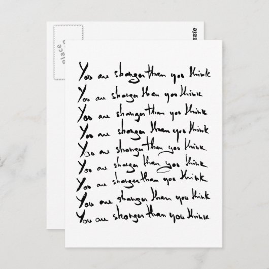 Du bist STÄRKER, als du denkst! Postkarte (Vorne/Hinten)