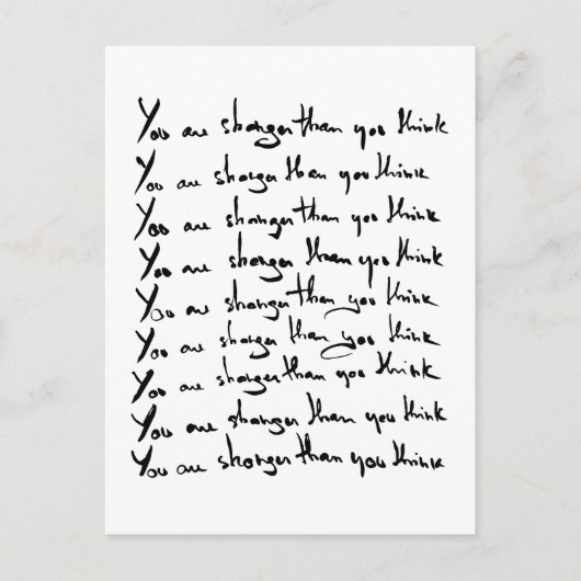 Du bist STÄRKER, als du denkst! Postkarte (Vorderseite)