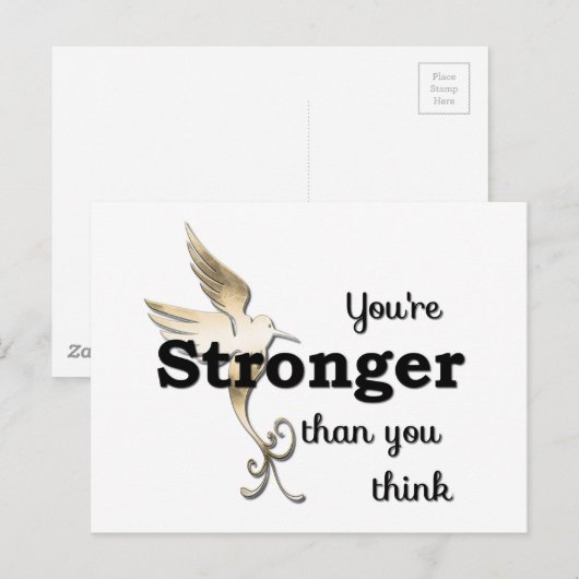 Du bist stärker als du denkst postkarte (Vorne/Hinten)