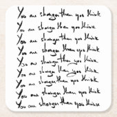 Du bist STÄRKER, als du denkst! Rechteckiger Pappuntersetzer (Vorderseite)