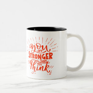 Du bist stärker, als du denkst zweifarbige tasse