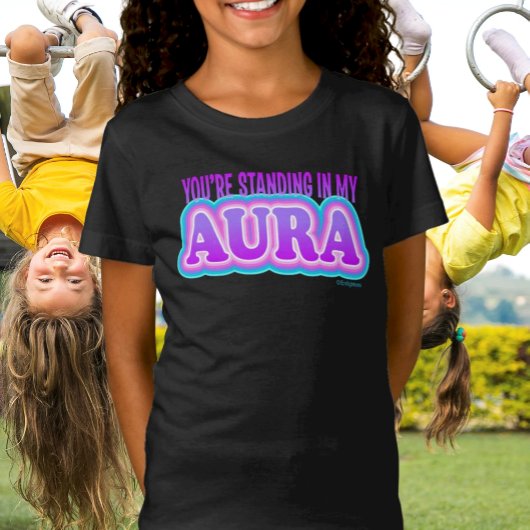 Du bist Stehend in My Aura: Funny Yoga Black T-Shirt