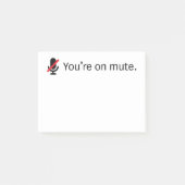 Du bist stumm. 3 x 4 klebende Notizen (Vorderseite)