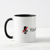 Du bist stumm. Combo-Tasse. Tasse (Links)