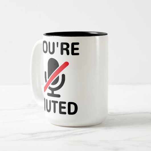 Du bist stumm, du bist verwirrt zweifarbige tasse (Vorderseite Links)