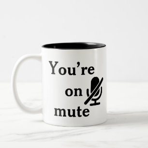 „Du bist stumm“-Firmen-Schulung-Geschenktasse Zweifarbige Tasse