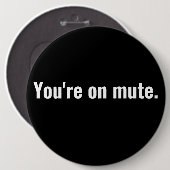 Du bist stumm. lustige Sprüche Weiße Typografie. Button (Vorne & Hinten)