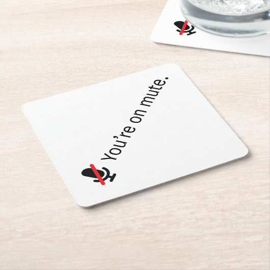 Du bist stumm.Untersetzer. Rechteckiger Pappuntersetzer (angewinkelt)