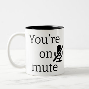„Du bist stummgeschaltet“ Classic-Manager-Tasse Zweifarbige Tasse