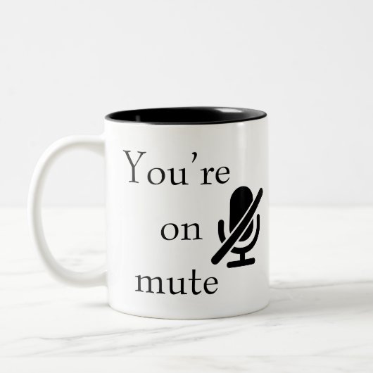 „Du bist stummgeschaltet“ Kaffeetasse für Remote-L (Links)