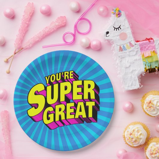 Du bist super groß pappteller (Party)