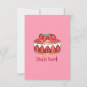 Du bist süß Danke Strawberry Fraisier Cake (Vorderseite)