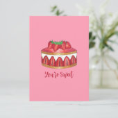 Du bist süß Danke Strawberry Fraisier Cake (Stehend Vorderseite)