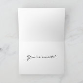 Du bist süß dankeskarte (Innenseite)