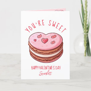Du bist süß Frohes Valentinstag Macaron Kekse Feiertagskarte