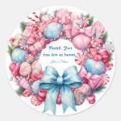 Du bist süß runder aufkleber (Vorderseite)