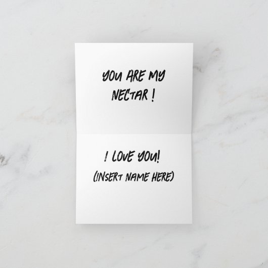 Du bist süß wie Honig grüßen Karte (Innenseite)