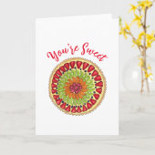 Du bist süße Fruchttorte Pie Französisch Konditore Karte (Gelbe Blume)