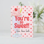 Du bist süße Sundae-Valentinstag Einladung (Stehend Vorderseite)