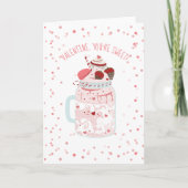 Du bist Sweet Valentine Crazy Milkshake Karte (Vorderseite)