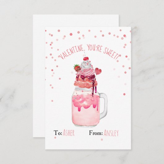 Du bist Sweet Valentine Strawberry Crazy Milkshake (Vorne/Hinten)