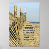 Du bist tapfer, als du glaubst (Beach Fence) Poster (Vorne)