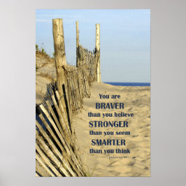Du bist tapfer, als du glaubst (Beach Fence) Poster