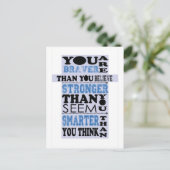 Du bist tapfer als du glaubst, Geschenk zu machen Postkarte (Stehend Vorderseite)