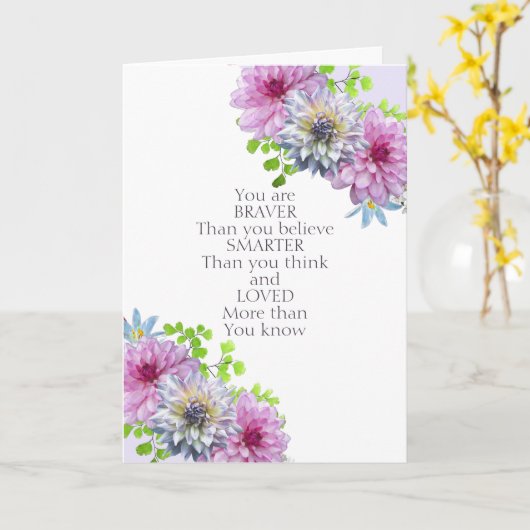 Du bist tapfer, als du glaubst karte (Gelbe Blume)