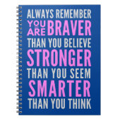 Du bist tapfer, als du glaubst notizblock (Vorderseite)