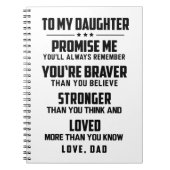 Du bist tapfer, als du glaubst notizblock (Vorderseite)