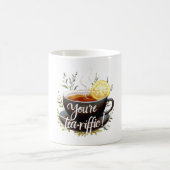 Du bist Tea-riffic! Funny Tea Lover Graphic Kaffeetasse (Mittel)