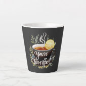 Du bist Tea-riffic! Funny Tea Lover Graphic Milchtasse (Vorderseite)