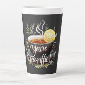 Du bist Tea-riffic! Funny Tea Lover Graphic Milchtasse (Vorderseite)