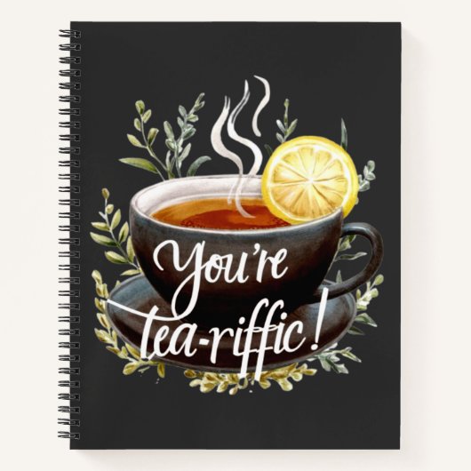 Du bist Tea-riffic! Funny Tea Lover Graphic Notizblock (Vorderseite)