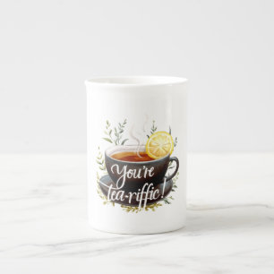 Du bist Tea-riffic! Funny Tea Lover Graphic Porzellantasse