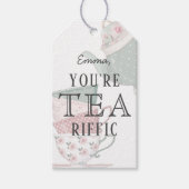 Du bist Teariffic Tea Pot & Cups Danke Geschenkanhänger (Vorderseite)