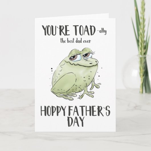 Du bist Toad-ally der beste Vater aller Zeiten Karte (Vorderseite)